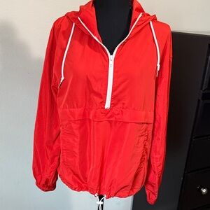 Orange Women's Windbreaker Jacket